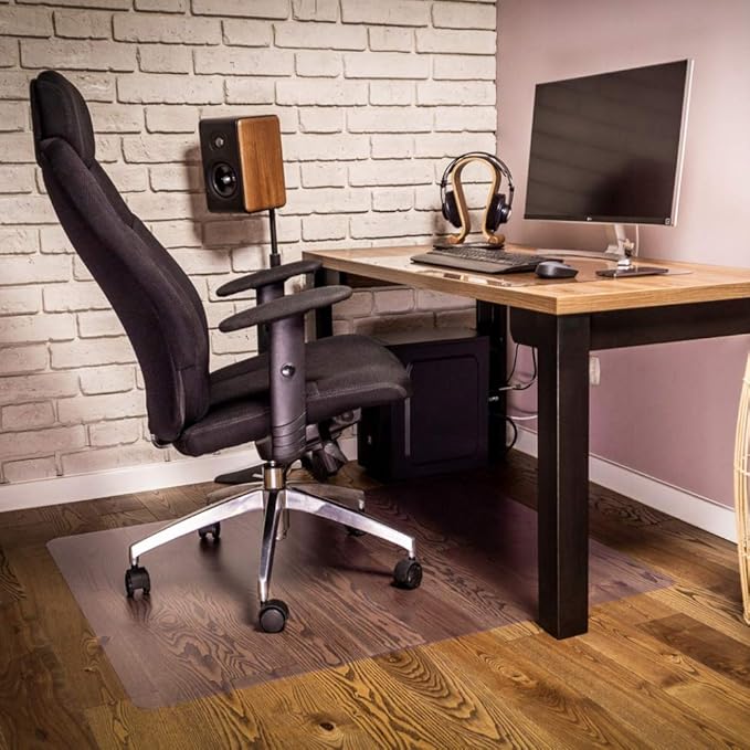 NECAUX Custom 12 x 24 Inch Frosted Desk Cover Protector, 1.5mm Thick Plastic Desk Pad Mat, Table Cover Tablecloth Protector for Office Computer Writing Desk, Side Table, End Table, Night Stand Dresser