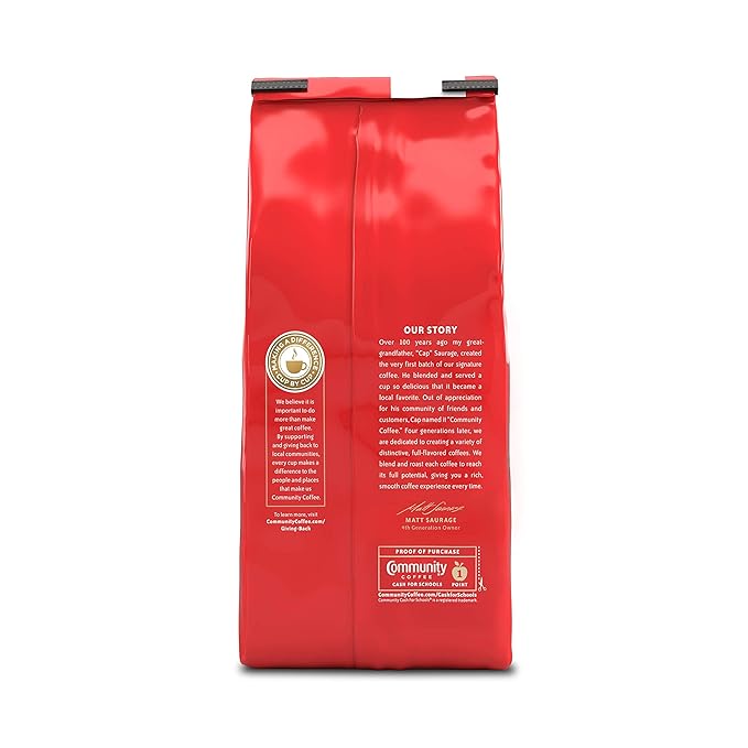 Community Coffee Breakfast Blend 72 Ounces Ground Coffee, Medium Roast, 12 Ounce Bag (Pack of 6)