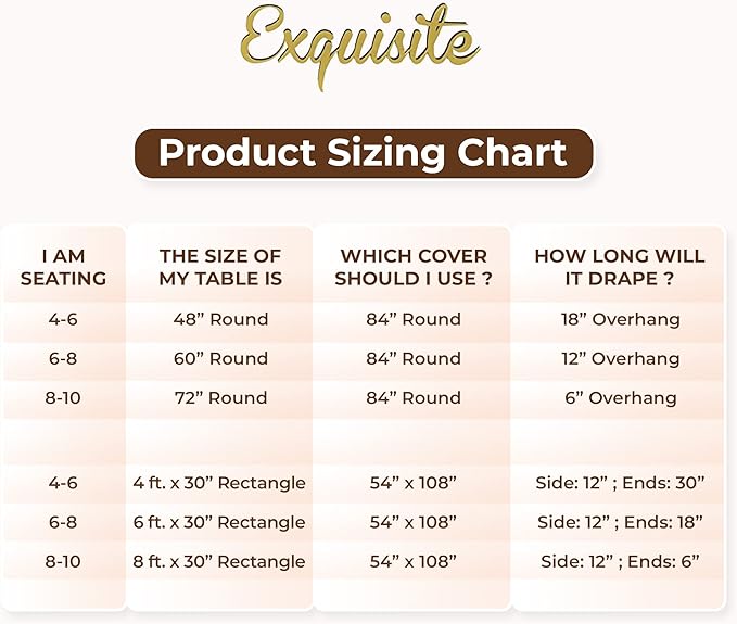 Exquisite 66% Thicker Premium Plastic Table Cloth Rectangle Table Cover 0.5 Mil 6 Pack Gold Table Cloth 54 Inch x 108 Inch Disposable Tablecloth Won't Tear Easily Like Cheap Thin Brands
