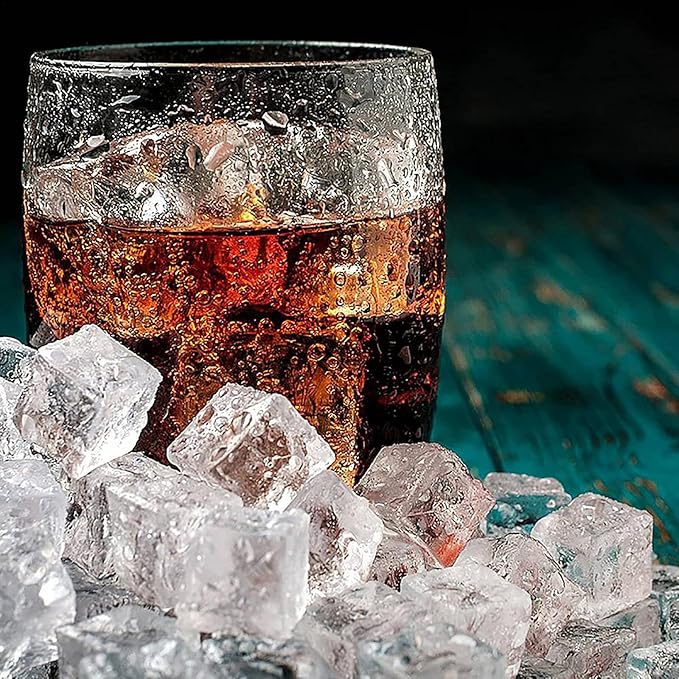 Fake Ice, Clear Fake Ice Cubes Acrylic, 17 mm 100 PCS Acrylic Decorative Ice Cubes for Photography Accessories Props Decoration Vase Fillers