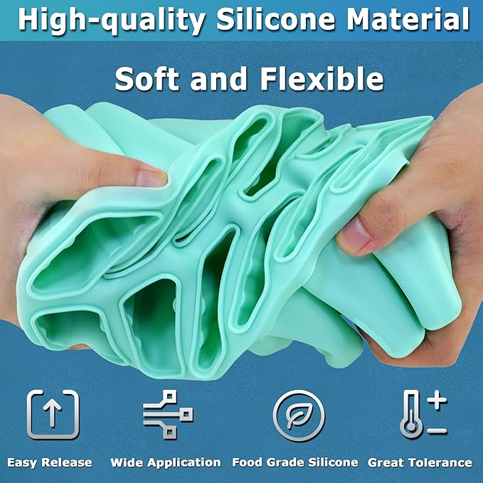 Silicone Popsicle Molds 10-cavity, DIY Ice Pop Mold for Kids Adult Teens, BPA Free Ice Cream Molds for Party Yogurt Juice Smoothies Sticks