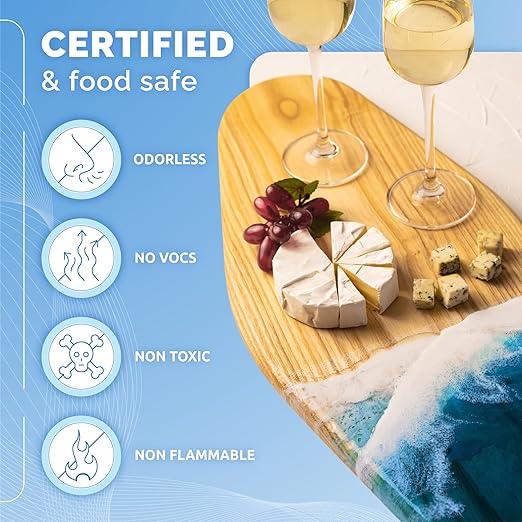 CRAFT RESIN 2 Gallon Crystal Clear Epoxy Resin Kit with Pumps - Food Safe & UV Resistant for DIY Art, Wood, Jewelry Making, Coasters, Molds Casting Resin Epoxy - Low Viscosity for Beginners & Pros