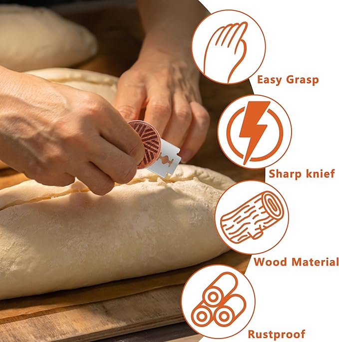 UFO Bread Lame Cutter for Homemade Sourdough,Bread Scorer Tool for Sourdough with 5 Blades and Storage Cover,Slashing Tool Bread Cutting Knife for Artisan Bread and Baguette Makers,Lines