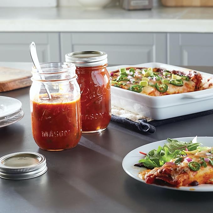 Ball Glass Mason Jar, Regular Mouth, Pint Size, 16 OZ (Pack of 3)
