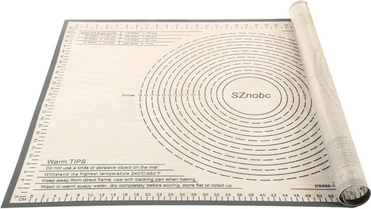 Silicone Pastry Mat 36''By 24'' Nonstick Baking Mats Extra Large Counter Mat for Dough Rolling, Pastry, Pie Crust, Fondant, Cookies, Bread, Pasta, Pizza Mat