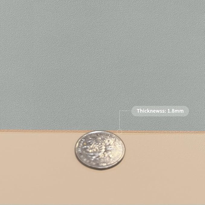Leather Dresser Cover,1.8mm Thick,14x84 Inch,Dresser Protector Top,Dresser Top Protector,Dresser Cover Top,Dresser Top Cover,Dresser Cover Top for Bedroom.(Light Brown+Gray,14x84)