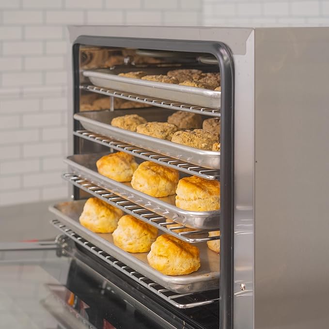 Kratos Commercial Oven, Half Size Electric Countertop Convection Oven, Holds Four Half Size Sheet Pans, 208/240V (29M-003)