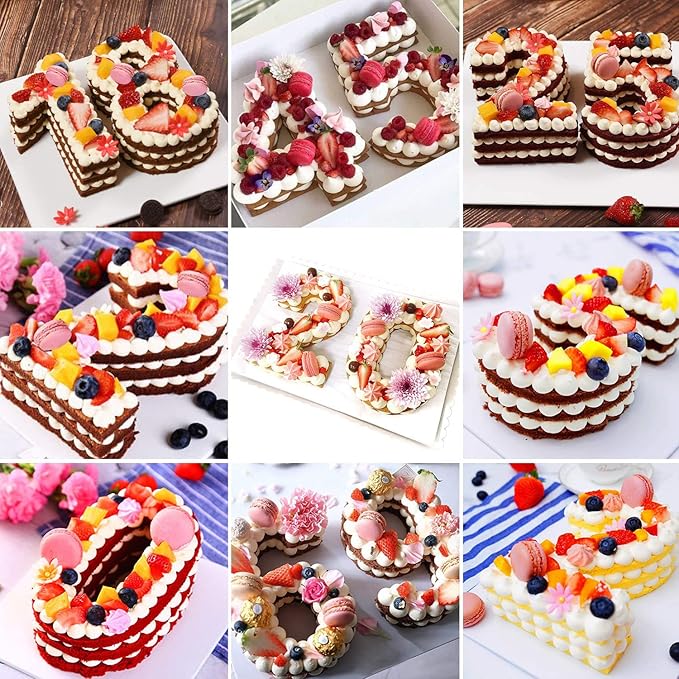 Ducodocu Large Silicone Number Cake Mould 3D Novelty Cake Pan DIY Baking Mold for Birthday Anniversary Number of 6