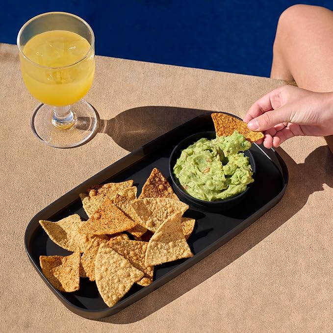 madesmart dipware Small Serving Plate, Collapsible & Removable Dip Bowl for Salsa, Queso, Sald, Olives, Premium Dishwasher & Microwave Safe, Multipurpose Plate & Bowl, Sage