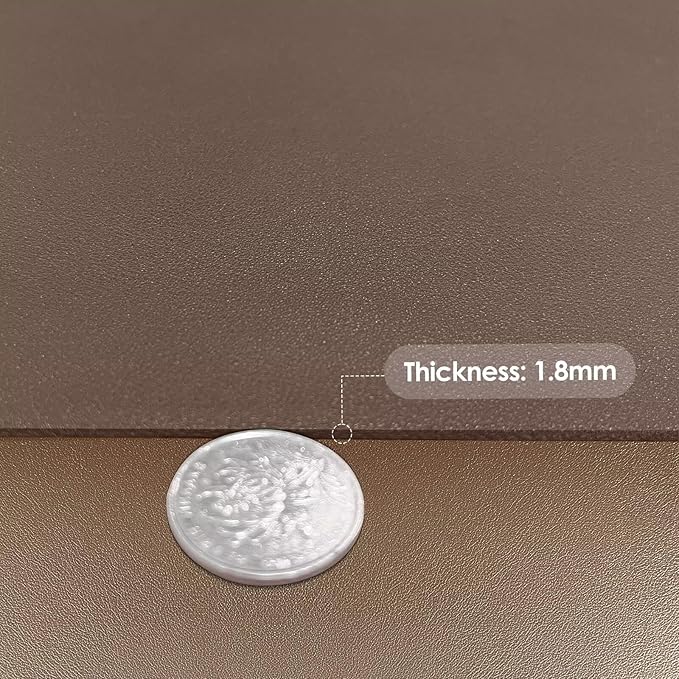 Leather Table Cover,1.8mm Thick,12x90 Inch Desk Cover,Dresser Cover Top,Dresser Protector Top,Dresser Cover,End Table Cover.(Mud Color+Champagne Gold,12x90)
