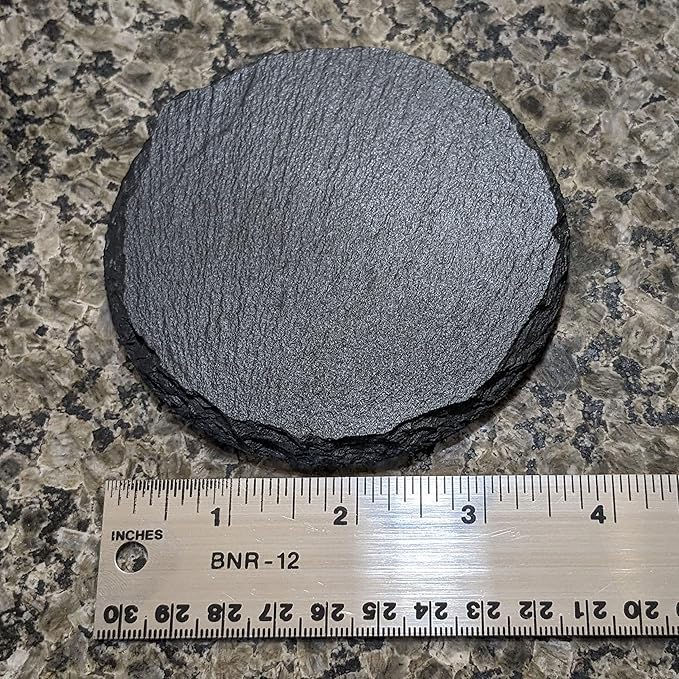 Ride The Fire: Flaming Chopper Motorcycle Coasters - Round Slate - Set of 6